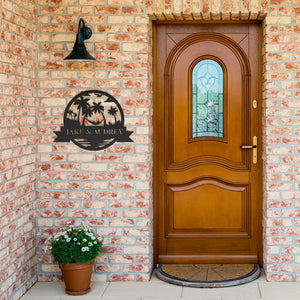 Welcome To Paradise Custom Name Sign