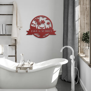 Welcome To Paradise Custom Name Sign