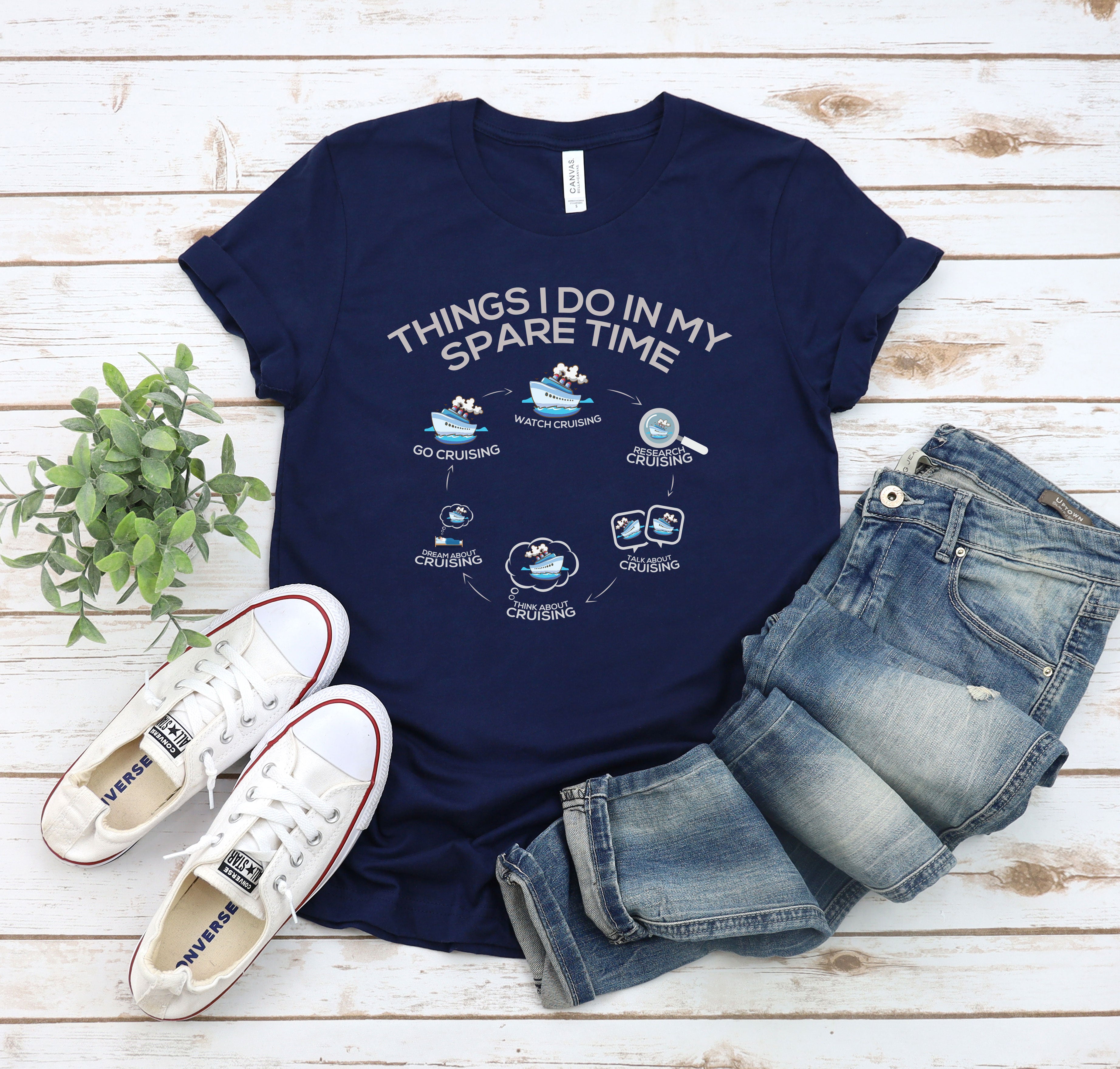 Hilarious Cruise Shirts: Spare Time Unisex Cruiser T-Shirts