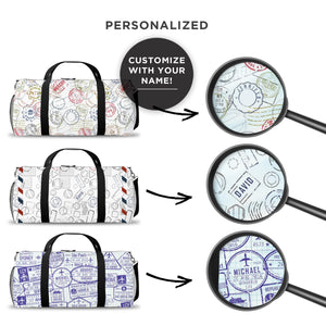 Personalized Stamp Travel Duffel Bag
