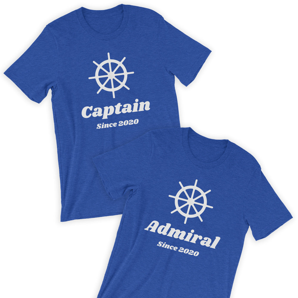 Captain & Admiral T-Shirt Bundle / His & Her