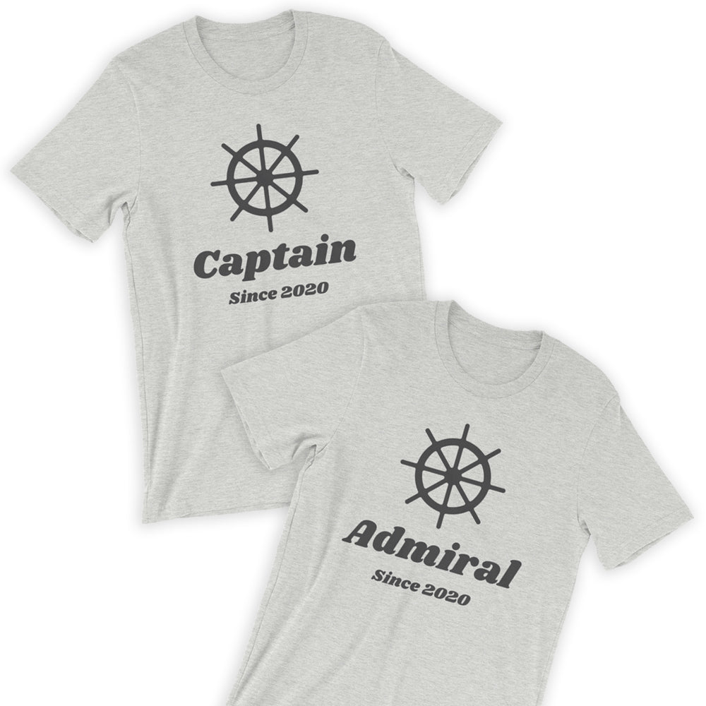 Captain & Admiral T-Shirt Bundle / His & Her