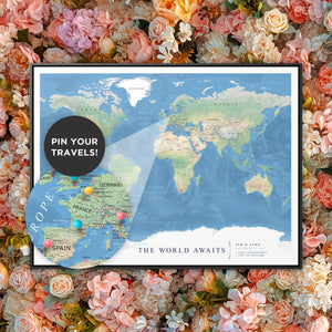 Custom Classic Push Pin Map