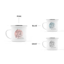 Custom Coordinates Enamel Mug - Lat/Long Gift For Him Or Her