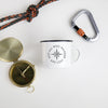 Load image into Gallery viewer, The &#39;Not All Who Wander Are Lost&#39; Enamel Camping Mug - Cool Compass Version