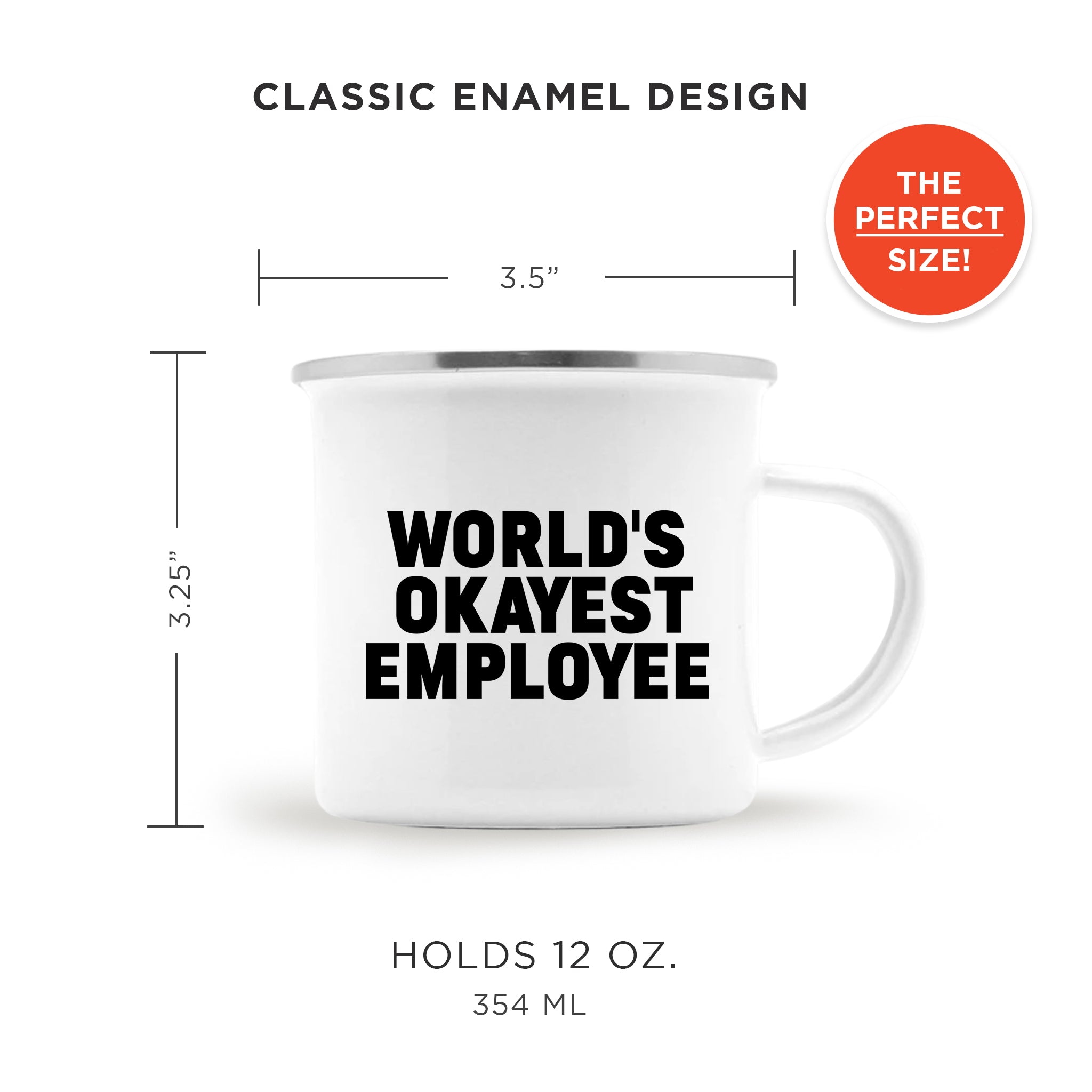 World's Okayest Employee Camping Mug