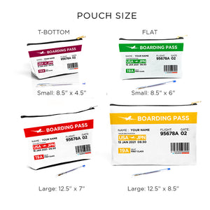 Boarding Pass Personalized Accessory Pouch