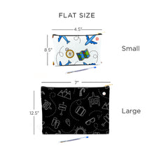Unique Zippered Pouch: Travel Bag, Makeup Bag, Essentials Holder, Canvas Pouch