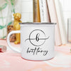 Monogrammed Initials Enamel Coffee Mug