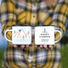 Classic 'Happy Camper' Enamel Camping Mugs - SET OF TWO!