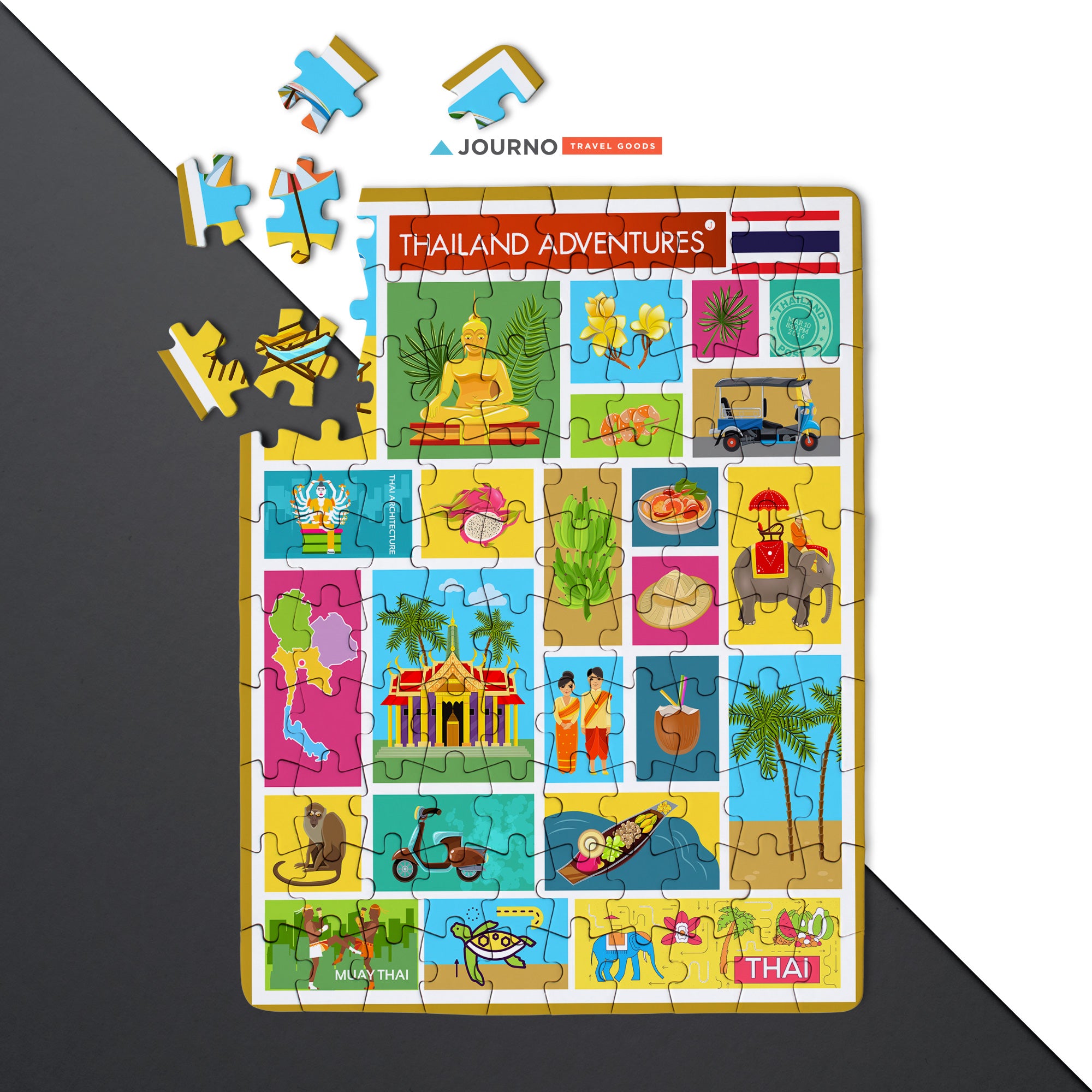 Thailand Puzzle - Vintage Travel Puzzle