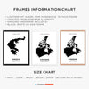 Custom Map Prints with Coordinates for Couples