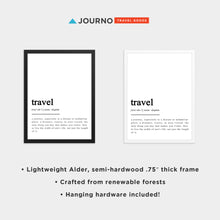 Travel Dictionary Print - Fun Travel Art For Your Home