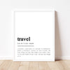 Travel Dictionary Print - Fun Travel Art For Your Home