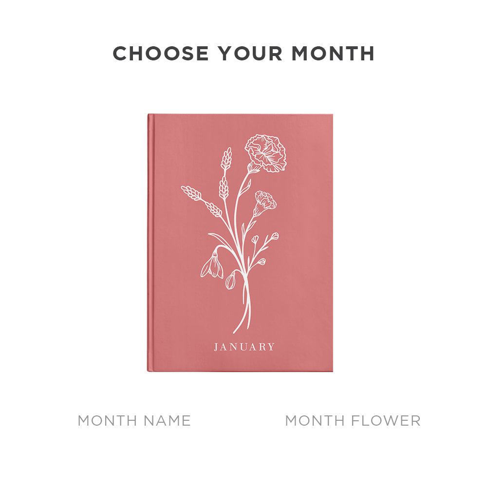 Birth Month Flower Travel Notebook