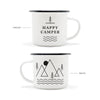 Load image into Gallery viewer, Classic &#39;Happy Camper&#39; Enamel Camping Mugs - SET OF TWO!