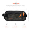 Travel Money Belt - RFID-Blocking Waist Wallet, Black.