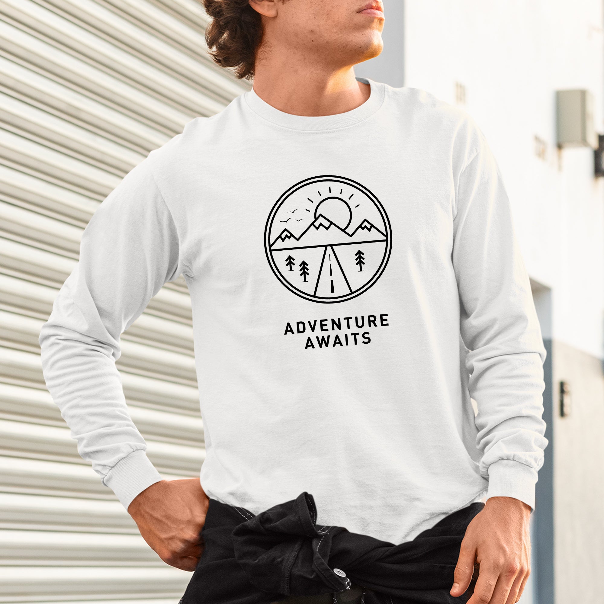 Adventure Awaits Unisex Long Sleeve Tee Shirt