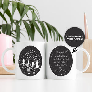 You Feel like Home & Adventure Ceramic Mug