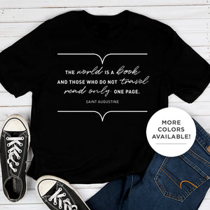 The World Is A Book Unisex T-Shirt - Unique Tee For Men/Unisex