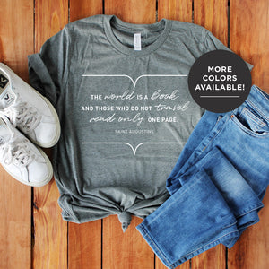 The World Is A Book Women's T-Shirt - Cute Tee For Her