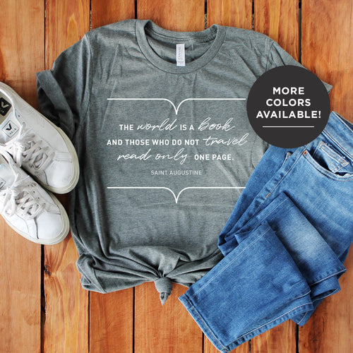 The World Is A Book Women's T-Shirt - Cute Tee For Her