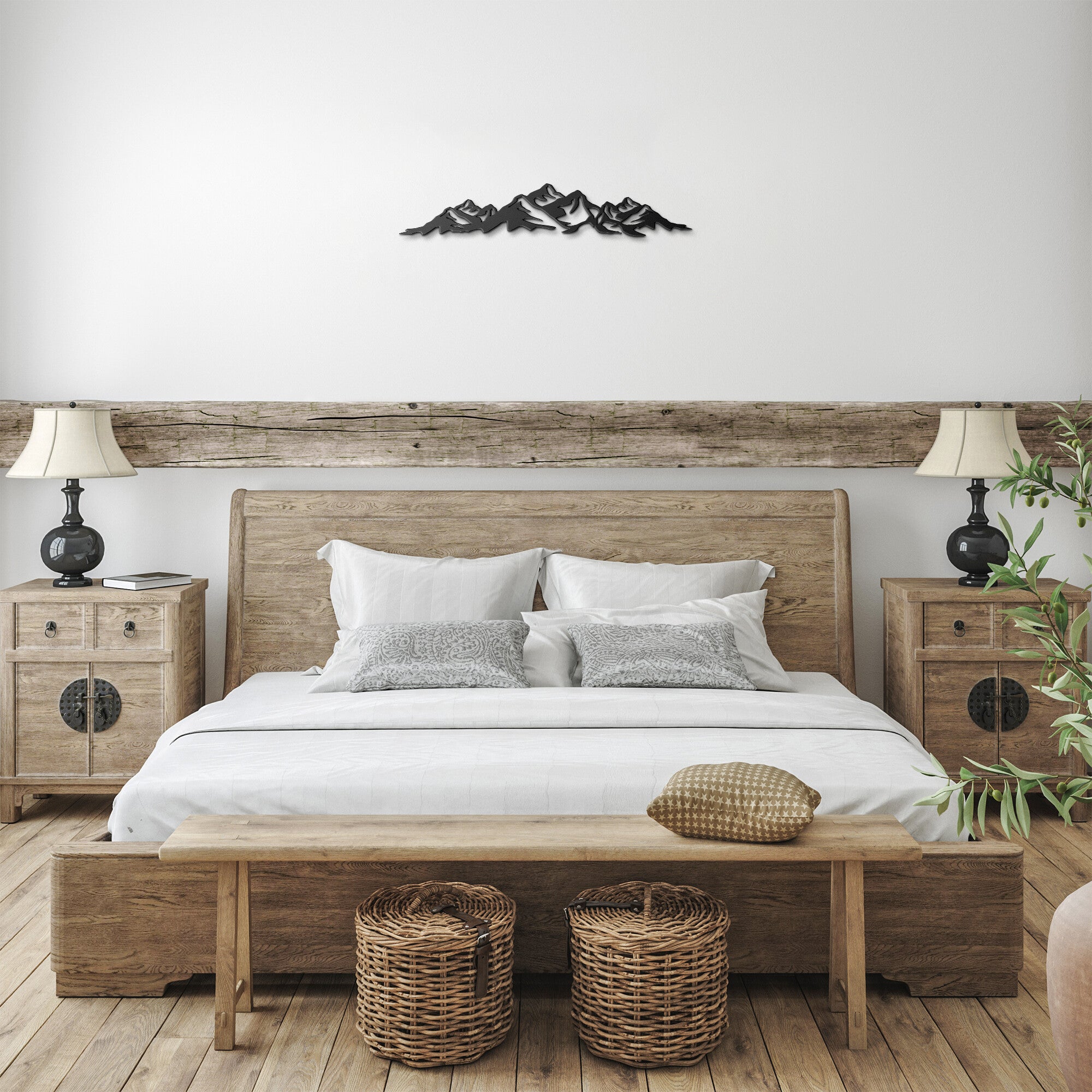 Mountain Range Die-cut Metal Wall Sign