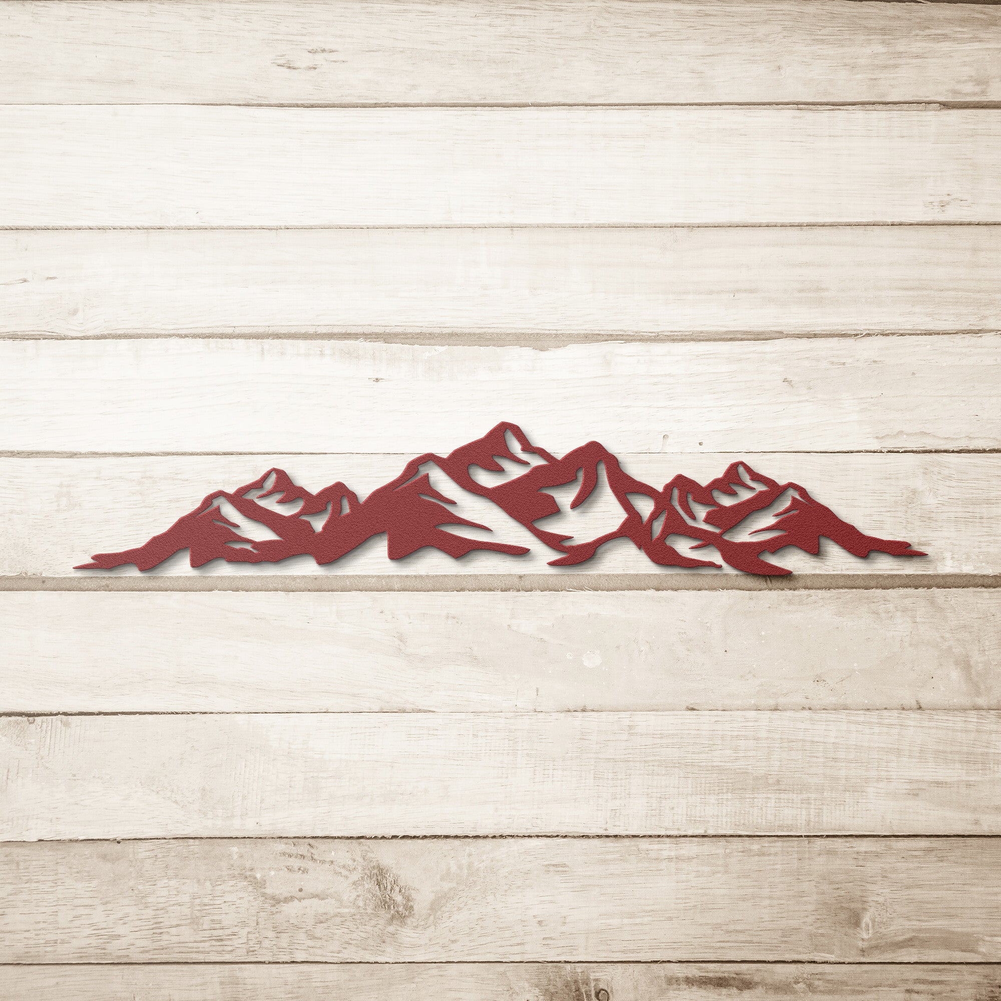 Mountain Range Die-cut Metal Wall Sign