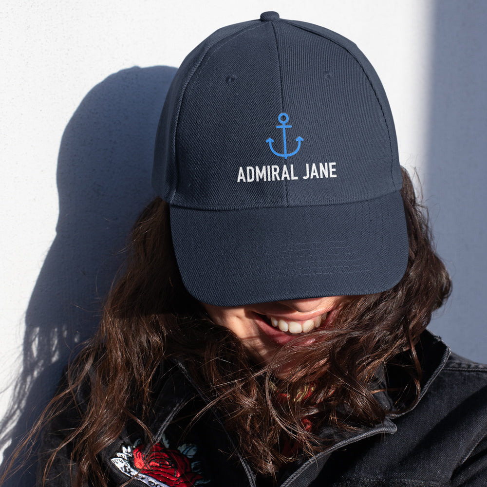 Captain & Admiral Hat Set - Personalized Embroidered Caps