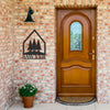 Personalized Pine Tree Metal Cabin Sign