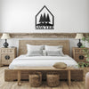 Load image into Gallery viewer, Personalized Pine Tree Metal Cabin Sign