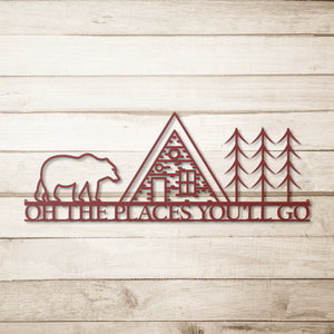 Oh The Places You'll Go! Die-cut Metal Sign