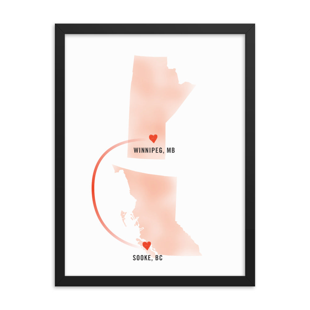 Customized "Long-Distance Love" Art Print