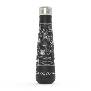Personalized Compass Travel Map Water Bottle