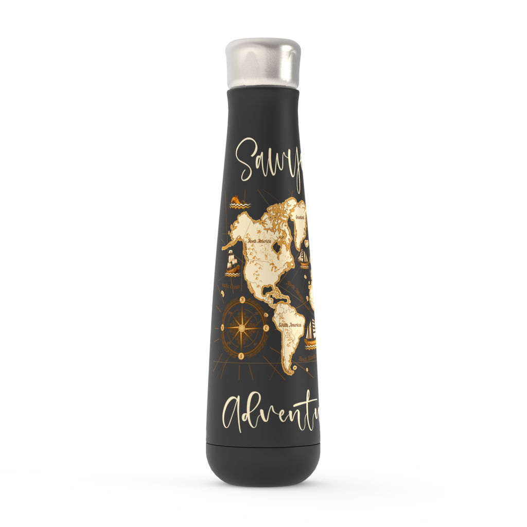 Personalized World Map Water Bottle