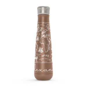 Personalized Compass Travel Map Water Bottle