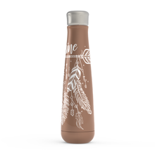 Multicolor Boho Feather Personalized Travel Water Bottle
