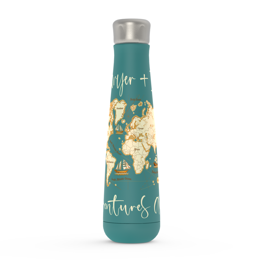 Personalized World Map Water Bottle