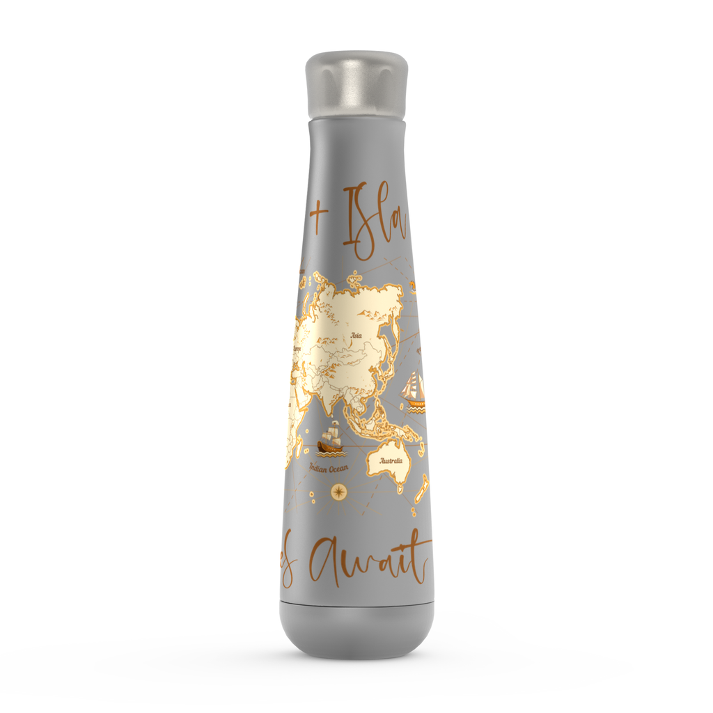 Personalized World Map Water Bottle