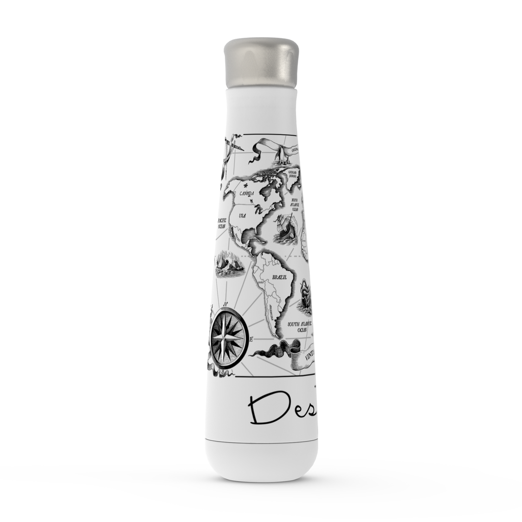 Personalized Compass Travel Map Water Bottle