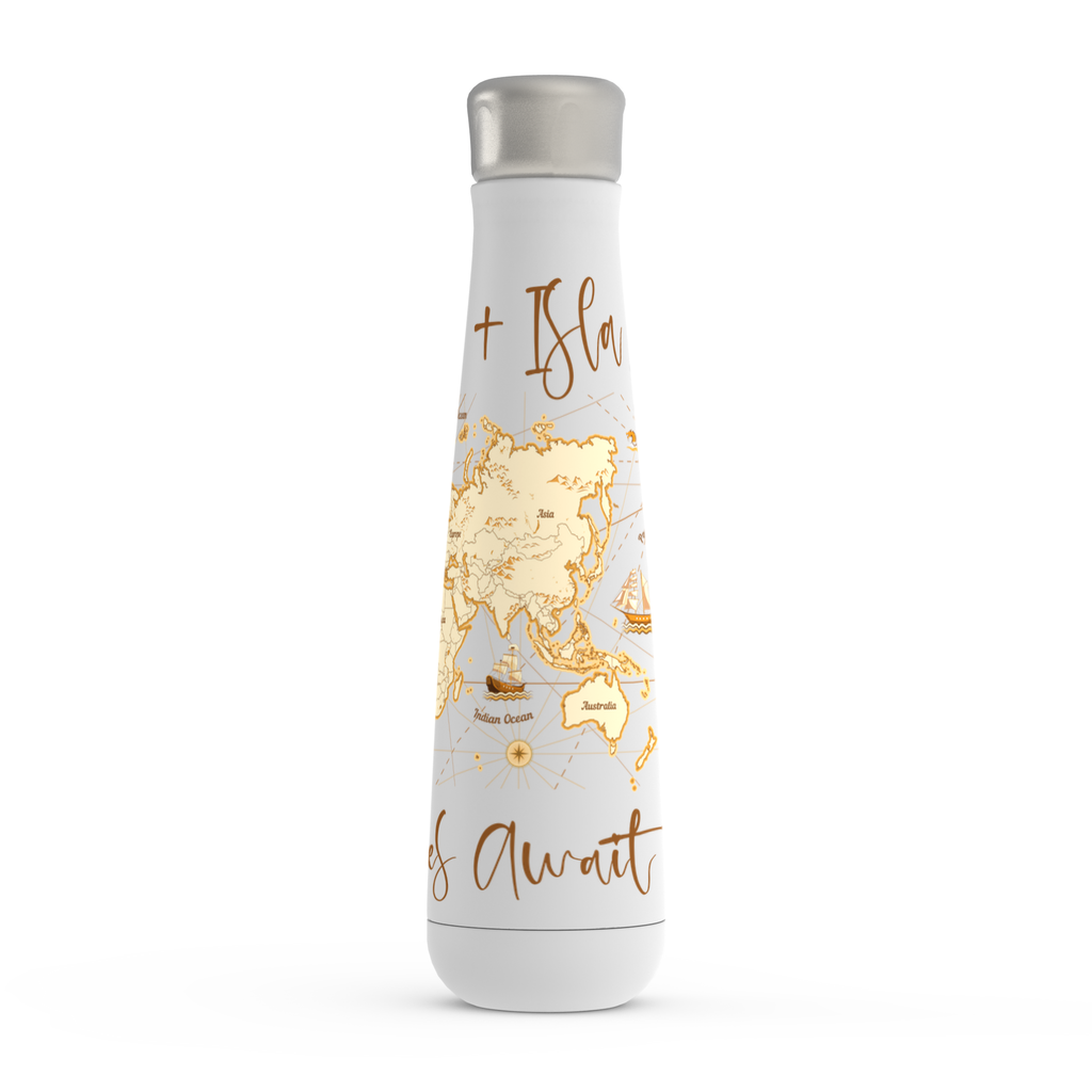 Personalized World Map Water Bottle