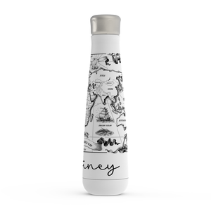 Personalized Compass Travel Map Water Bottle