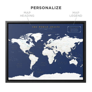 Custom Nautical Push Pin Map