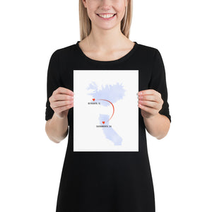 Customized "Long-Distance Love" Art Print