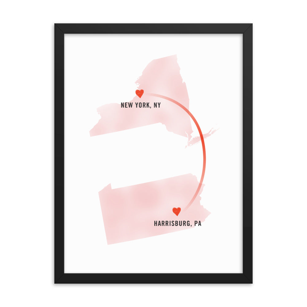 Customized "Long-Distance Love" Art Print
