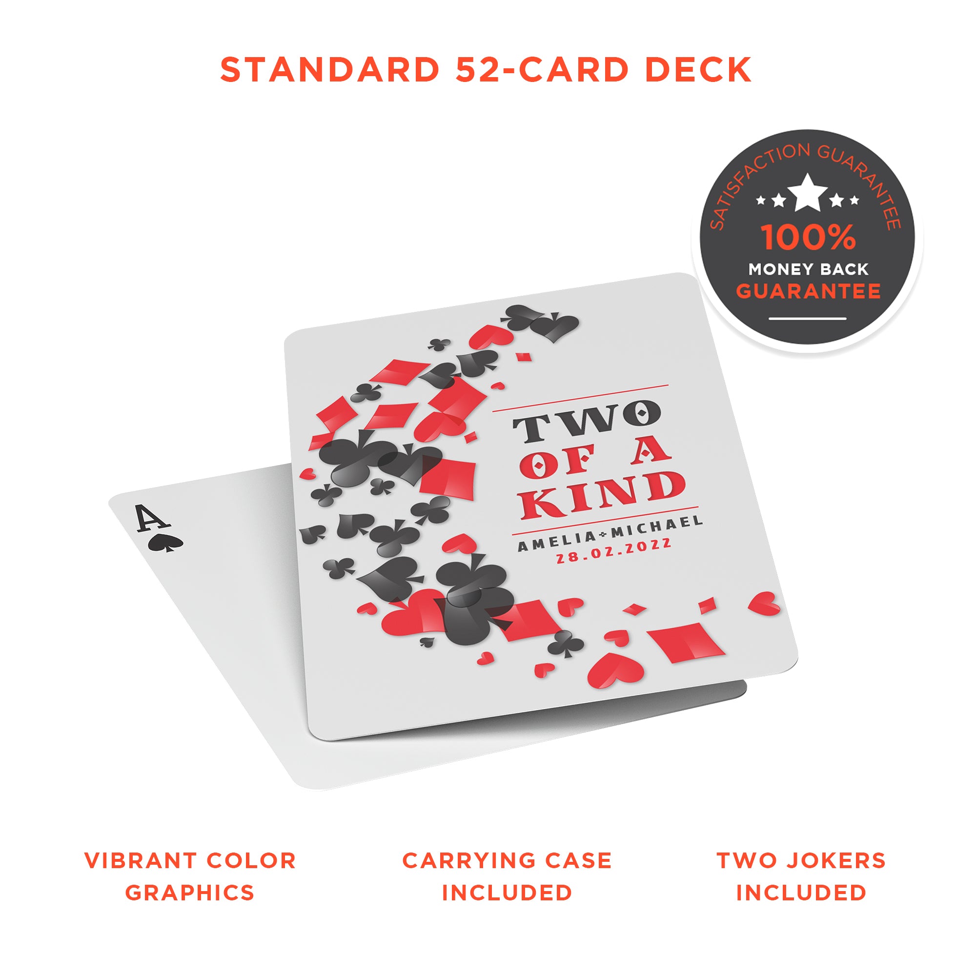 Personalized Wedding Favor Poker Playing Cards