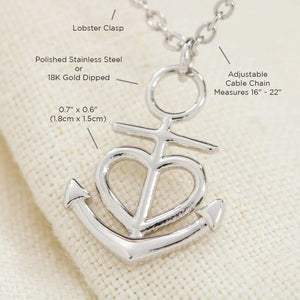 Anchor Charm Necklace For Mom