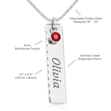 You Are The World Personalized Birthstone Pendant