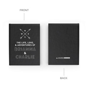 Personalized 'Comrades in Life, Love & Adventures Travel Journal' - Unique Trip Diary For Couples, Destination Weddings & International Lovers.