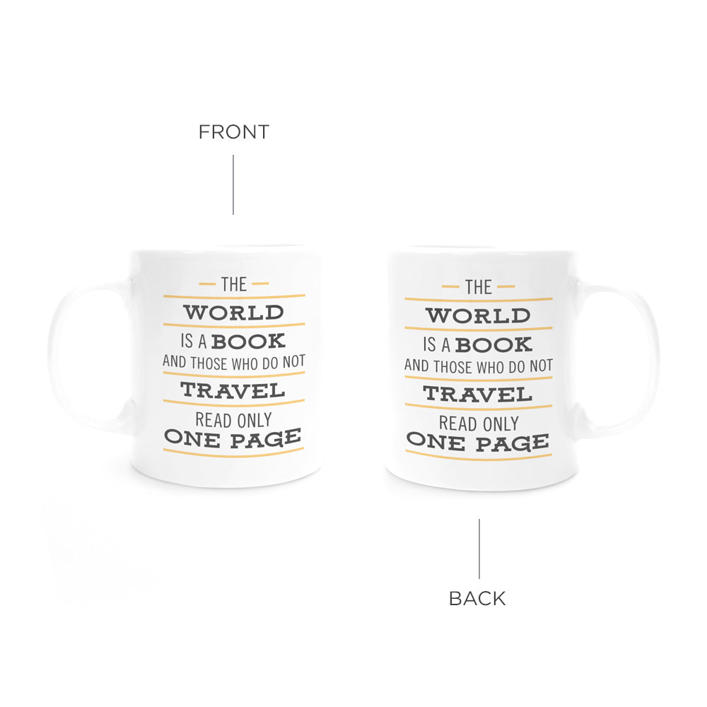 The World Is A Book Coffee Mug - Unique & Inspiration Ceramic Mug